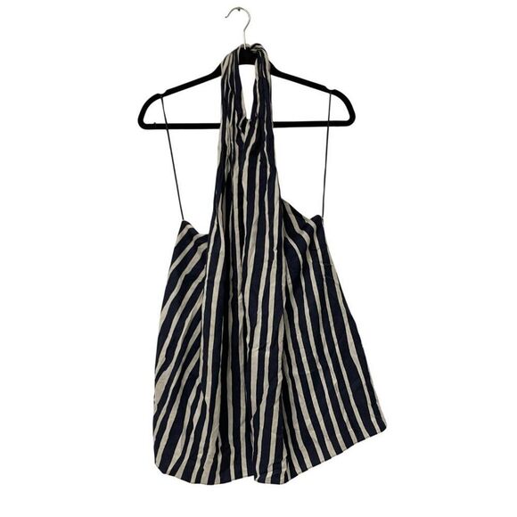 Zara Women Halter Neck Top Size XL Blue White Striped ZW collection 2906/096 NWT - Picture 3 of 12